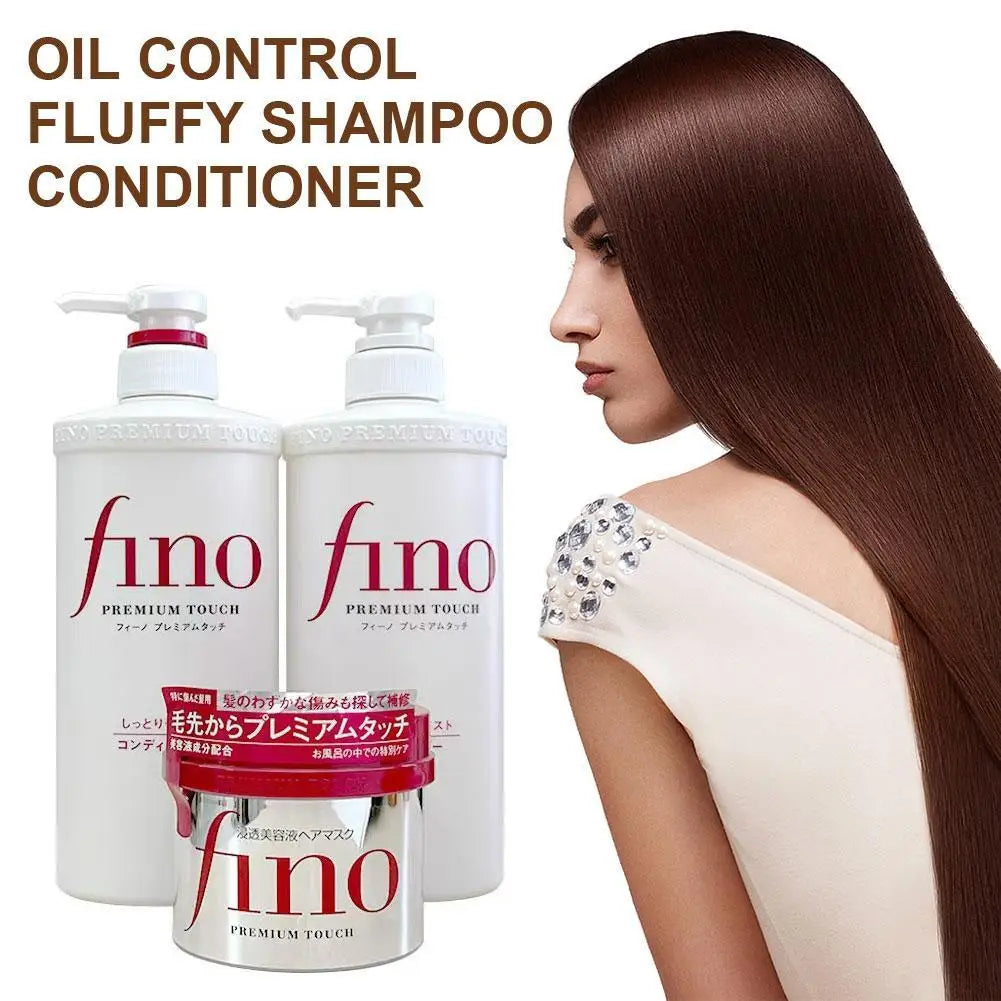 Fino Hair Conditioner Shampoo Hair Mask For Oil Control Volumizing Smoothing Repairing Damaged Frizzy Hair Soften Hair Care Tool