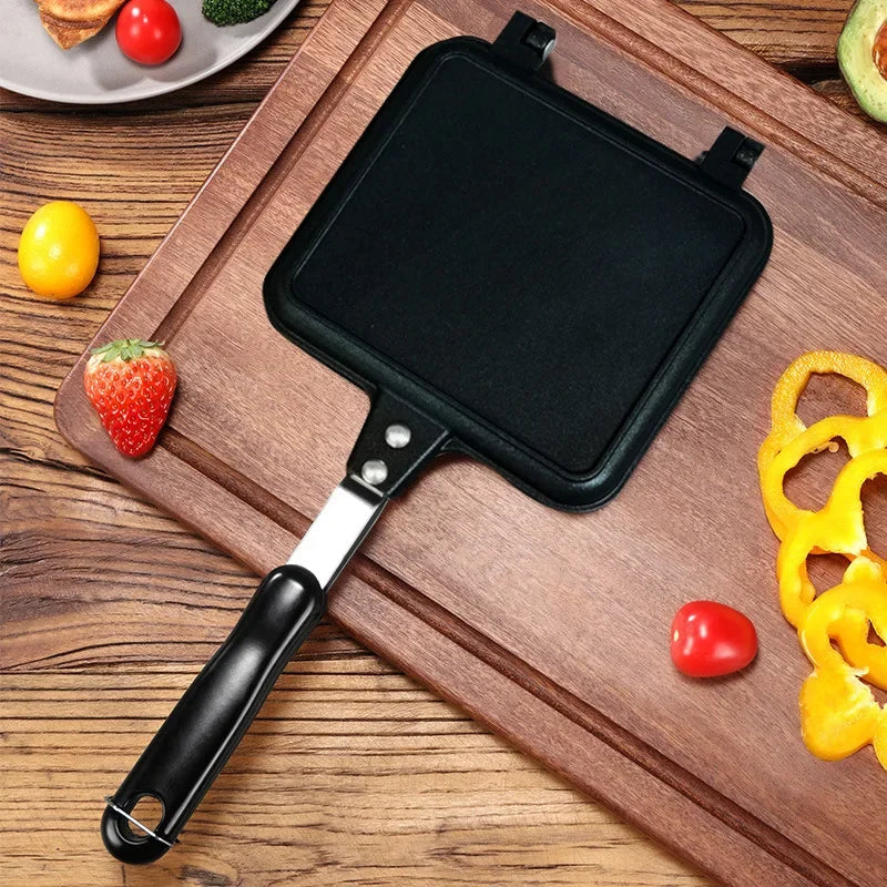 Gas Non-Stick Sandwich Maker Iron Bread Toast Breakfast Machine Waffle Pancake Baking Barbecue Oven Mold Mould Grill Frying Pan
