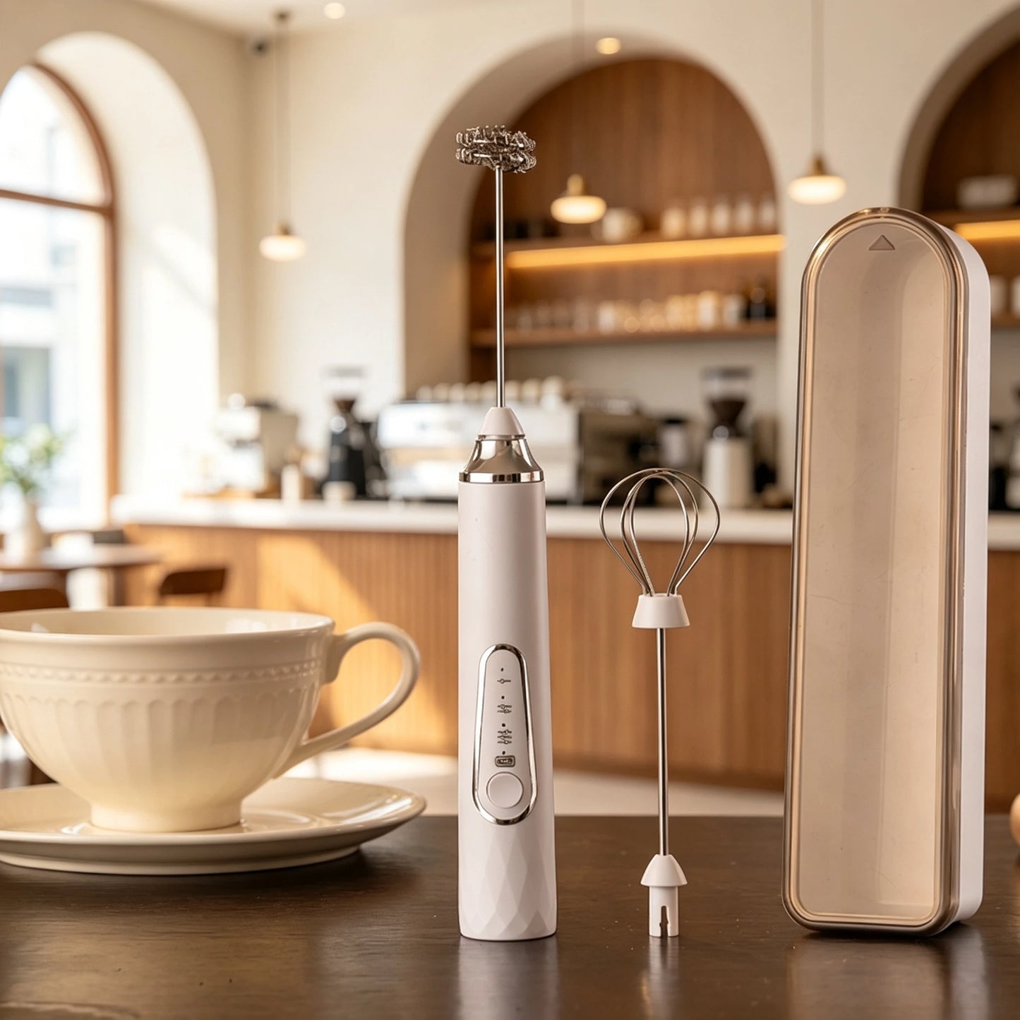 Milk Frother Electric Type-C Handheld Blender Mini Coffee Maker Whisk Mixer For Coffee Cappuccino Cream Matcha Birthday Gift