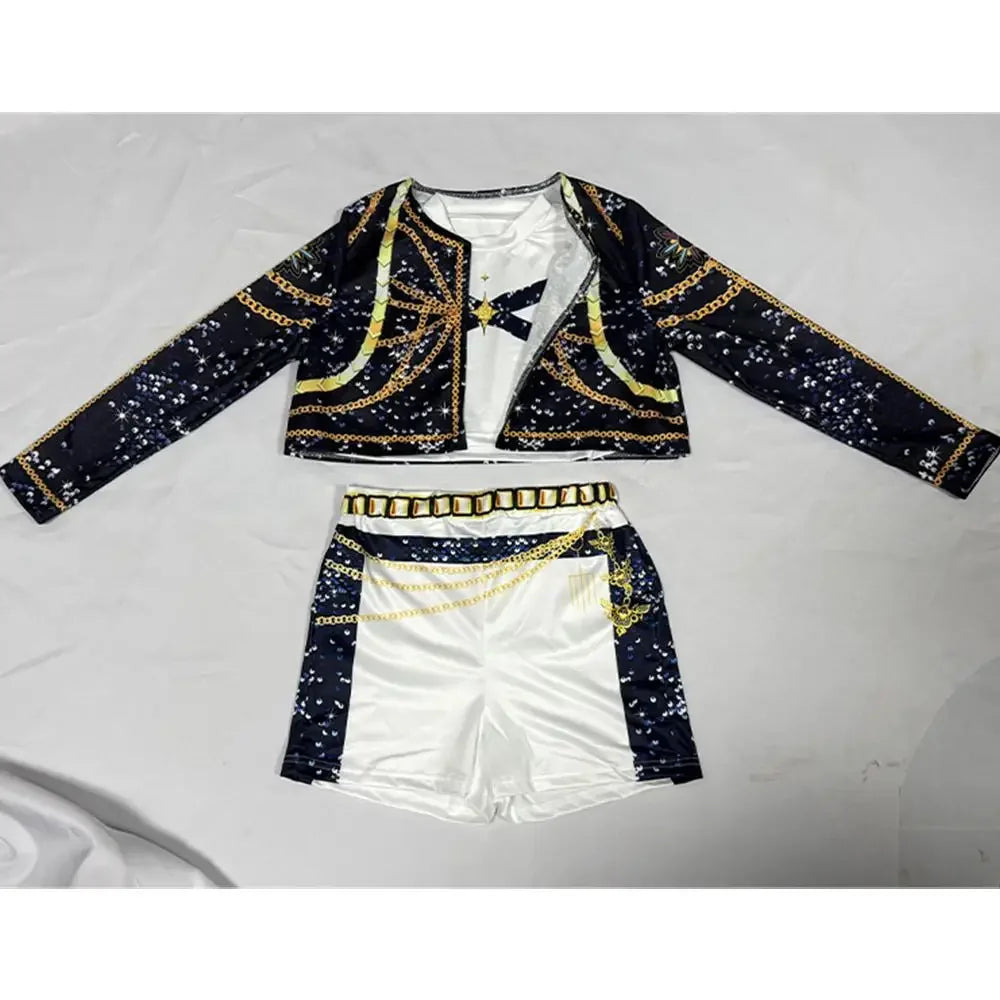 Halloween Costume Rumi Cosplay Kpop Warrior Costume Wig Disguise Rummy Girl Birthday Party Gift Carnival Performance Clothes Set
