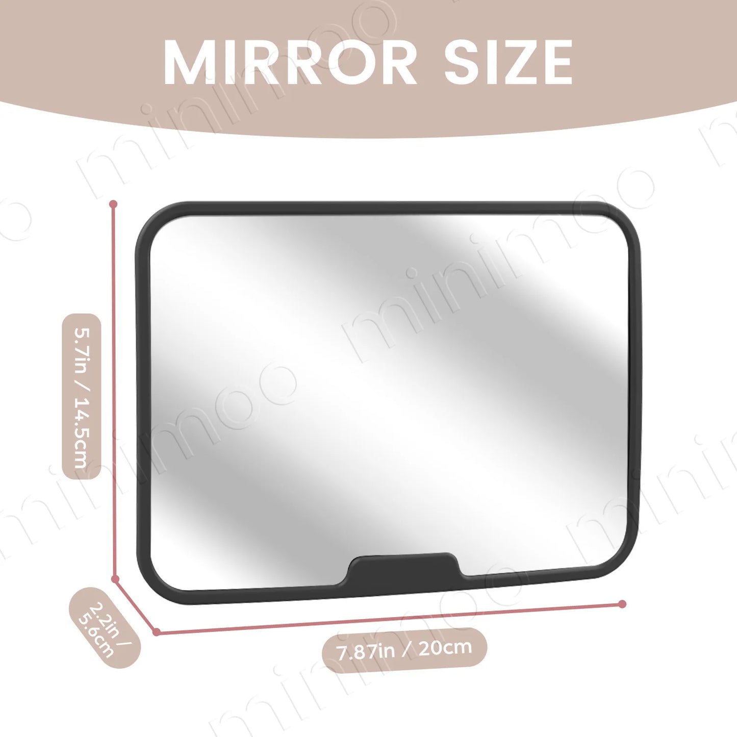 360° Rotatable Baby Car Mirror with Wide-View & Shatterproof Design for Safe Monitoring of Rear-Facing Infant
