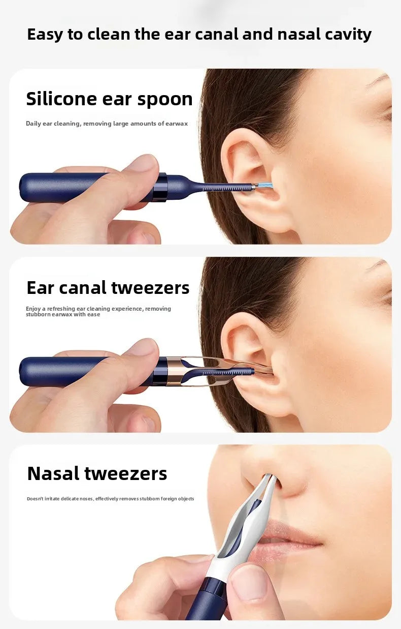 Smart Visual Ear Wax Cleaner with HD Camera Endoscope Wireless WiFi Ear Cleaning Tool for Home Use Ear Wax Remover