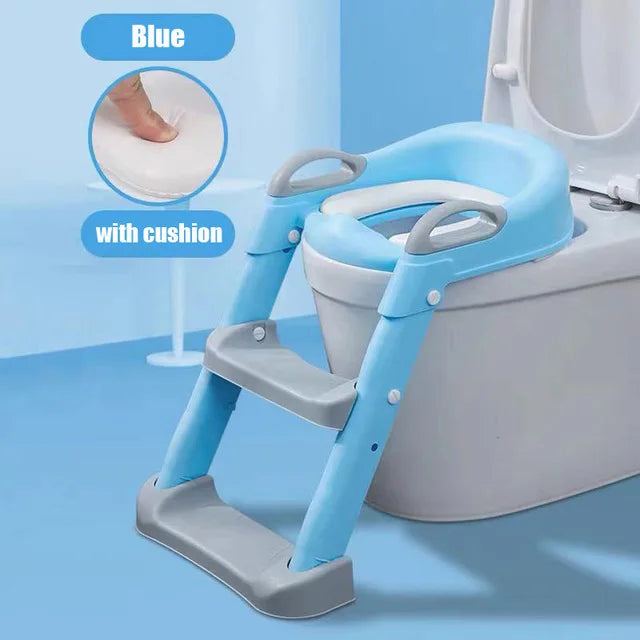 1-8 Years Children's Potty Baby Toilet Seat With Adjustable Ladder Infant Toilet Training Folding Seat Baby Potty Training Seat