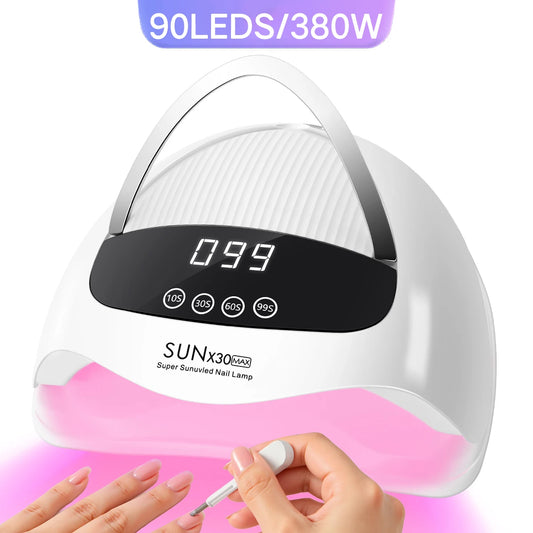 DianaBeauty 380W Professional UV LED Nail Lamp With LCD Display 90LEDS Nail Dryer for Drying All Gels Nail Polish Nail Art Tools