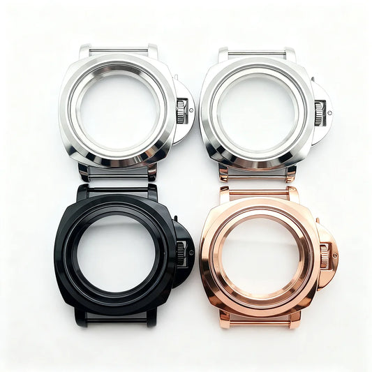 40mm No logo Safety Lock Watch Case Crown Protecting Device With Lever For Seiko Panerai Luminor NH35 Automatic Movement ModPart