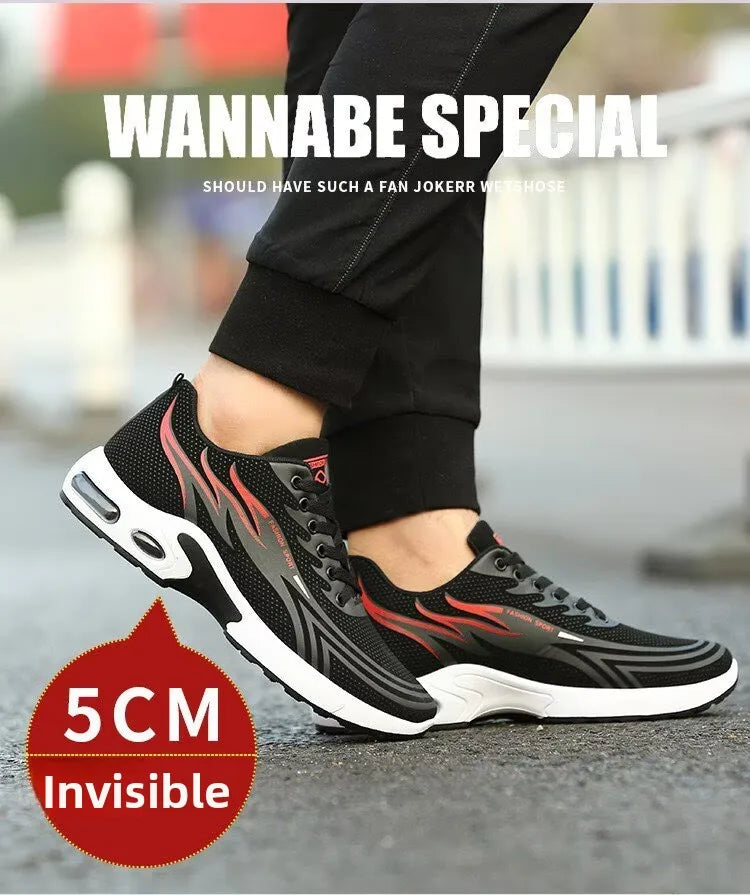 Men's Sport Shoes New Lightweight Comfortable Fashionable Casual Running Shoes Suitable for Youth Thick Bottom Running Style