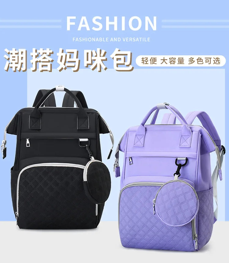 Diaper Bag Backpack Baby Essentials Travel Tote Multifunction Waterproof with Changing Station Pad Stroller Straps Big for Mommy