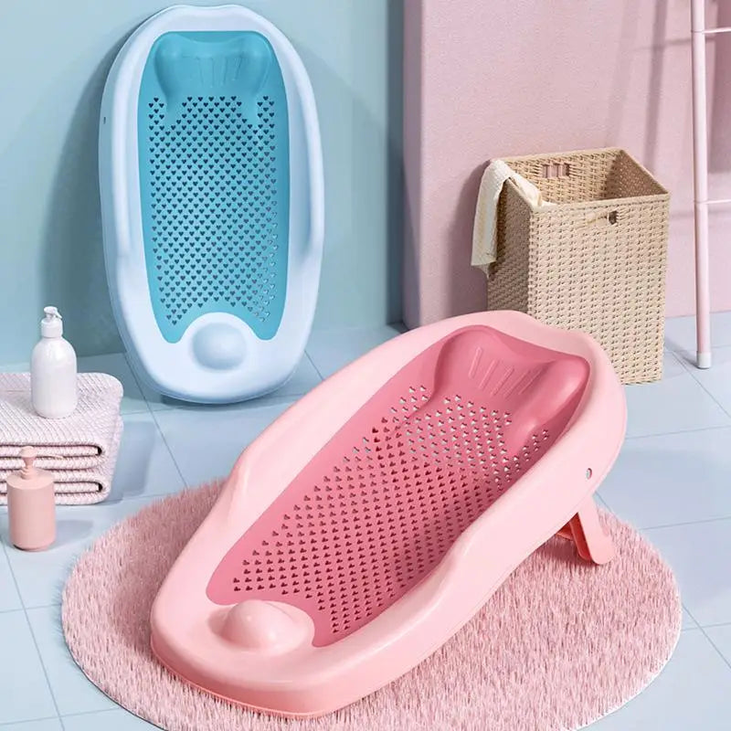 1Pcs Universal Newborn Net Pocket Anti Slip Artifact Baby Shower Net Bath Bed Anti Slip Pad Foldable Bathtub Holder