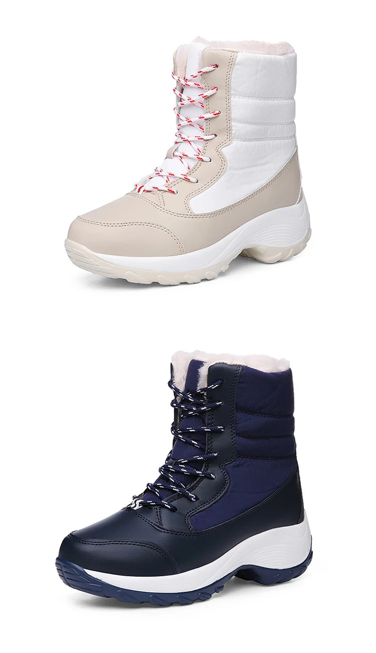Snow Women's Boots Lightweight Woman Shoes Platform Shoes Women Plush Mid High Boots New Botas Mujer Winter Ladies Boots