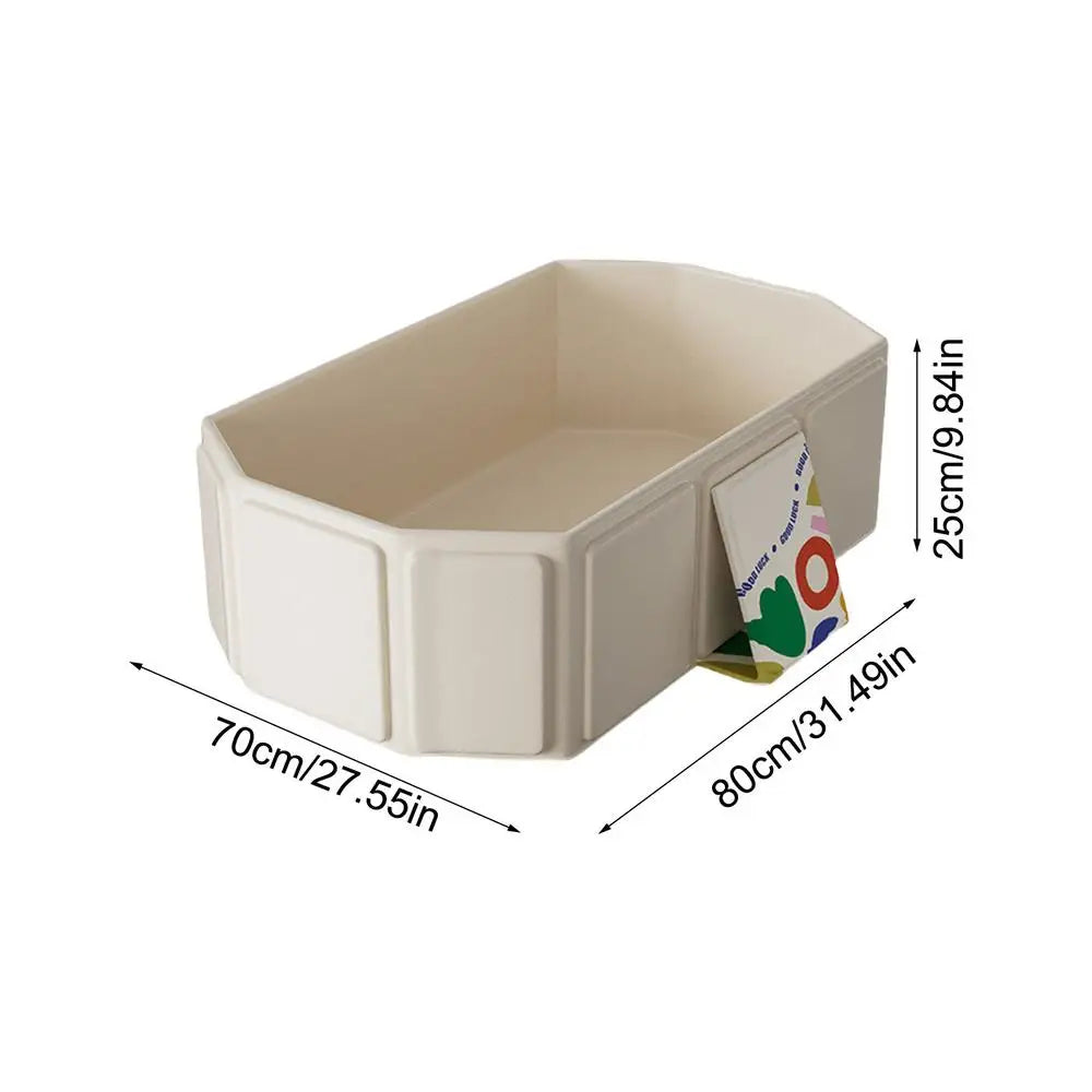 Foldable Bathtub for Kids Toddler Bath Tub with Drain Plug Foldable Baby Shower Tub with 5 Balls and 2 Ducks Green White