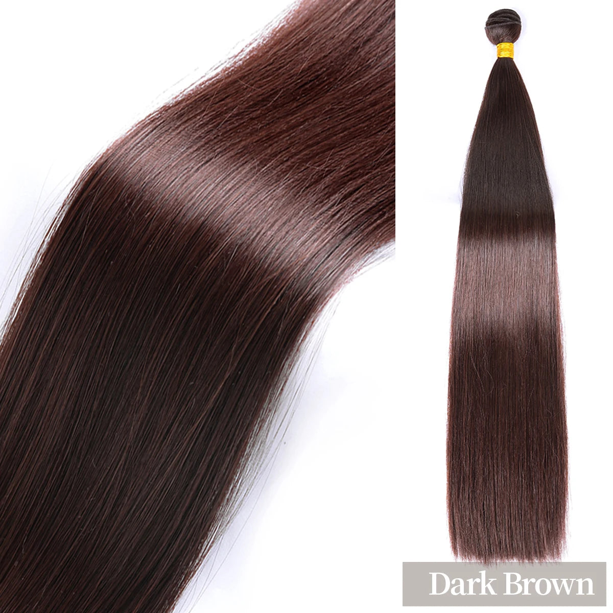 Straight Hair Bundles Extensions Smooth Ombre Hair Weaving 24Inch Super Long Synthetic Straight Hair Bundles Full to End