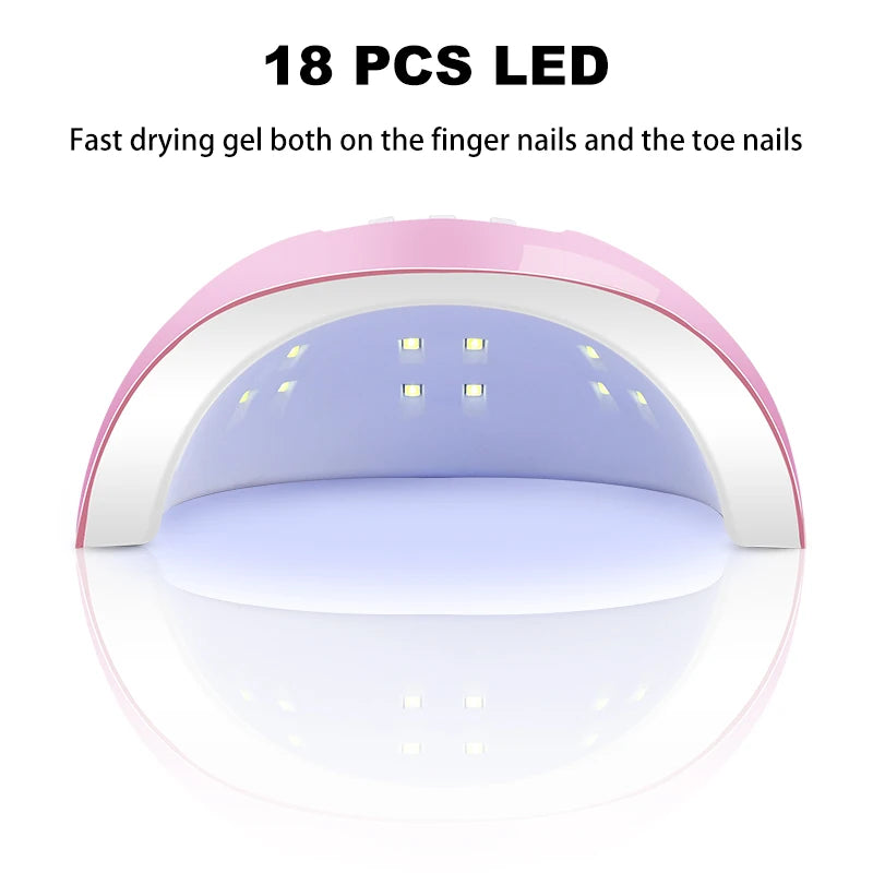 Gel Nail Polish Set With UV Nail Lamp Poly Extension Nail Gel Kit Semi Permanent Gel Varnish Set Professional Nail Art Tools Kit