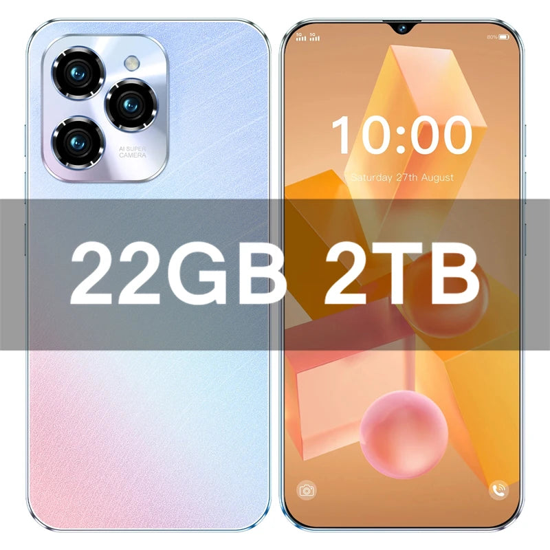 HOT 2026 NEW Original For 40 Pro Brand New 6.8 inch Full Screen Smartphone 4G 5G Cell Phone 6800mAh Mobile Phones Global Vers
