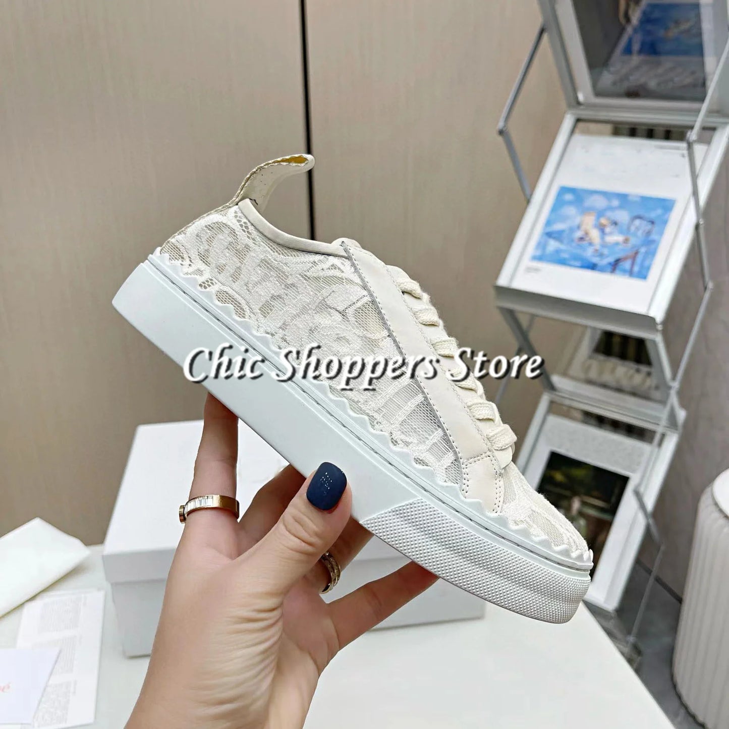Knitted Platform Casual Flat Shoes For Women Rubber Sole Lace Up Flats High-top Sneakers Designer Vacation Women Walking Shoes