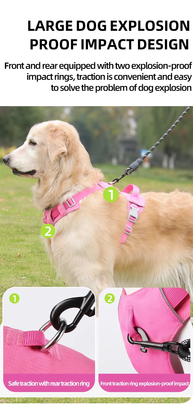 Dog Harness Upgraded Nylon Waterproof Tactical Vest for Small Medium Large Dogs Reflective Dog Harnesses Pet Dogs Accessoires