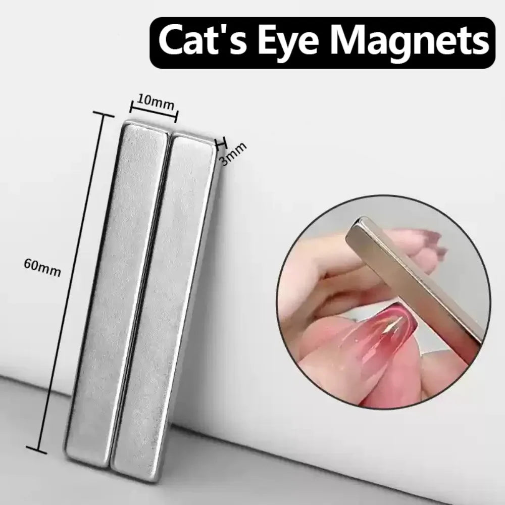 Salon Cat's Eye Gel Nail Polish 3D Dual Head Magnetic Stick for Painted Nails Art Design Nail Art Tools 60x10x3mm