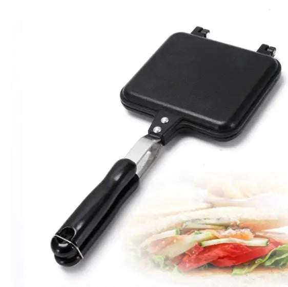 Gas Non-Stick Sandwich Maker Iron Bread Toast Breakfast Machine Waffle Pancake Baking Barbecue Oven Mold Mould Grill Frying Pan