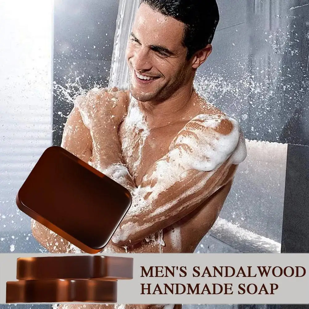 Sandalwood Soap Cleansing Soap,Handmade Bath Deodorant Moisturizing Shower, Long Lasting Plant Based Body Soap For Men & Women