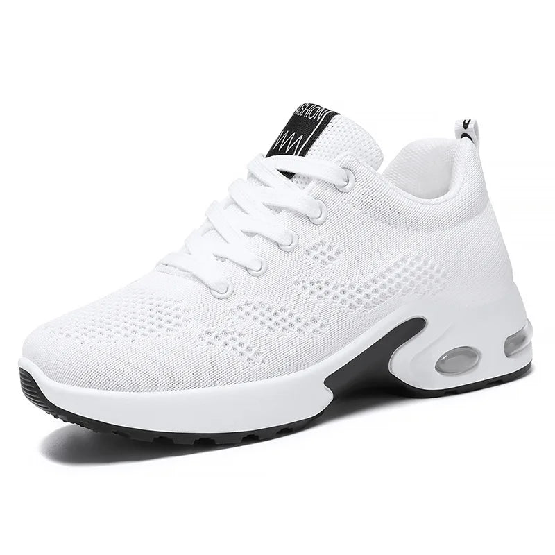 Women Mesh Breathable Casual Sneakers Lace-up Vulcanized Shoes Ladies Platform Sneakers Female Shoes Plus Size Zapatos De Mujer