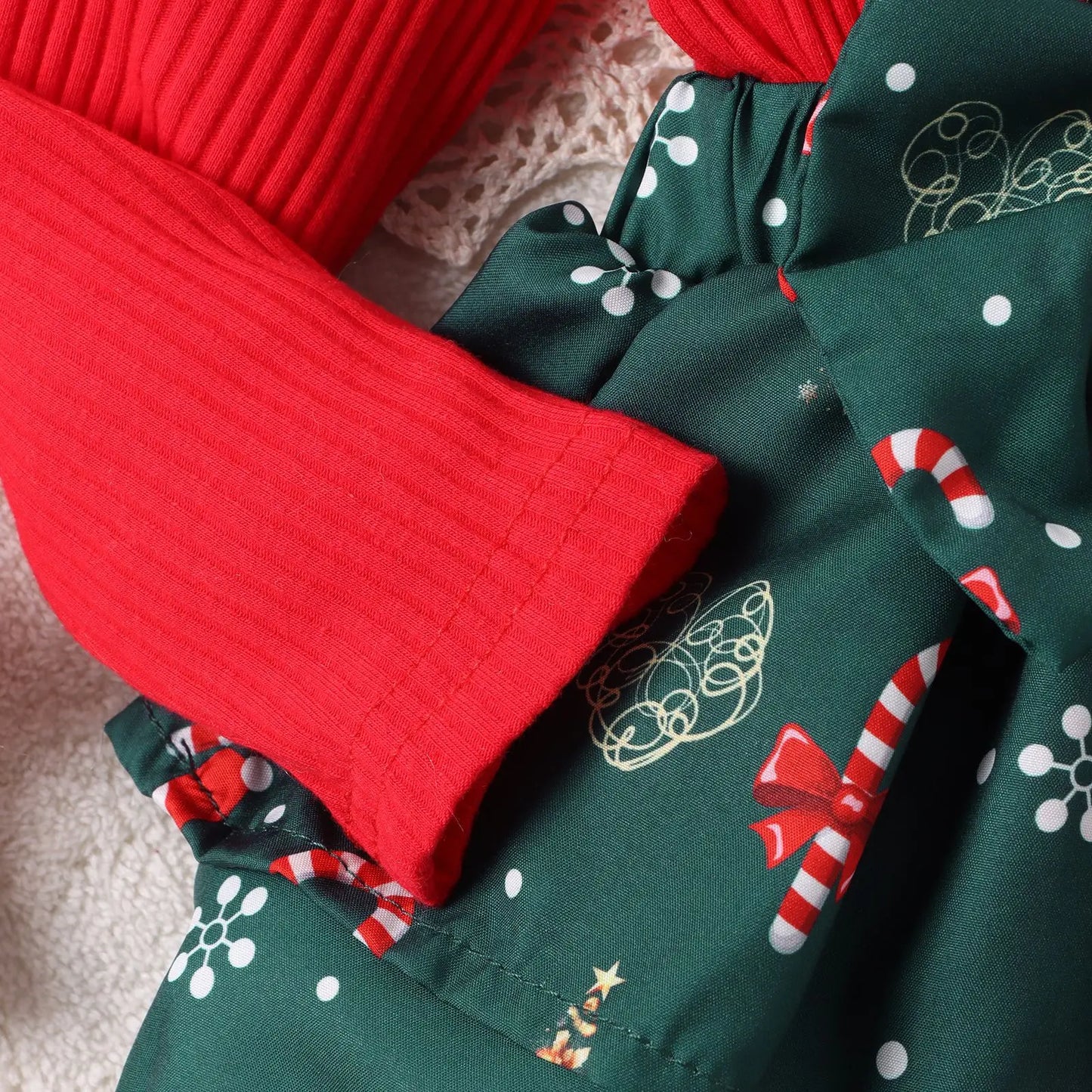 Ceeniu Baby Christmas Bodysuit Dress For Girls Green Santa Claus Letter Rompers Infants Onesies My First New Year Costume Baby