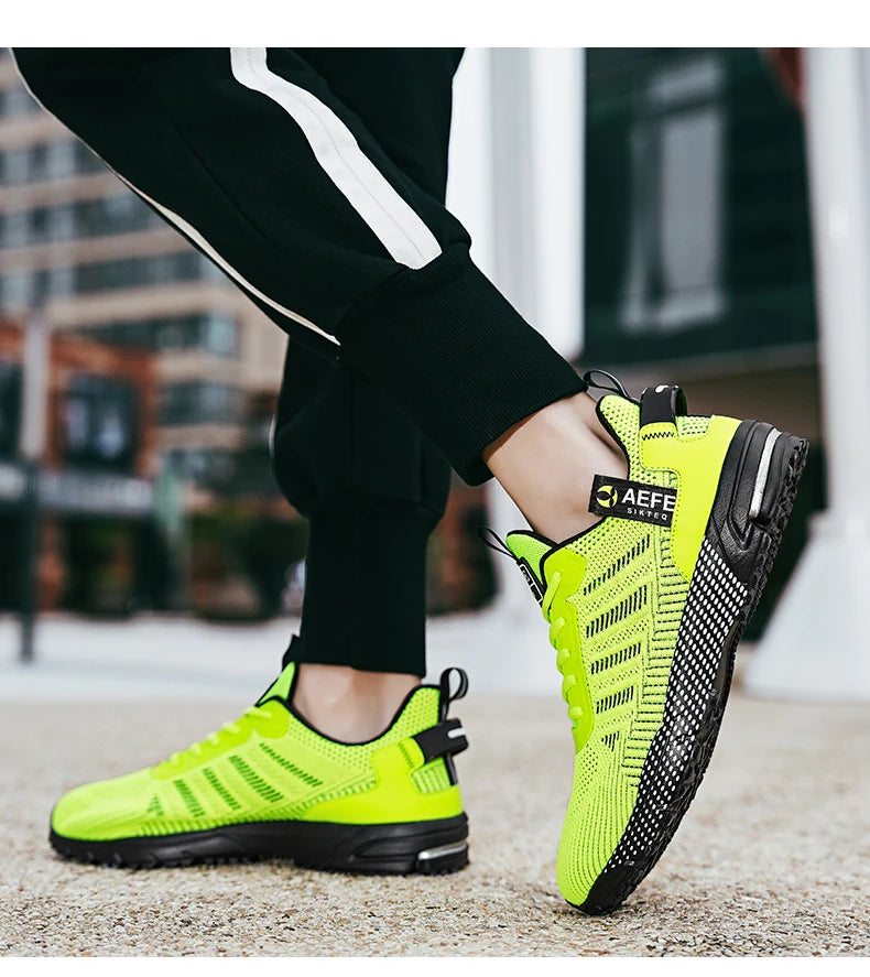 YRZL Men Casual Sport Shoes Breathable Lightweight Sneakers Outdoor Mesh Running Shoes Athletic Jogging Tenis Walking Shoes Man