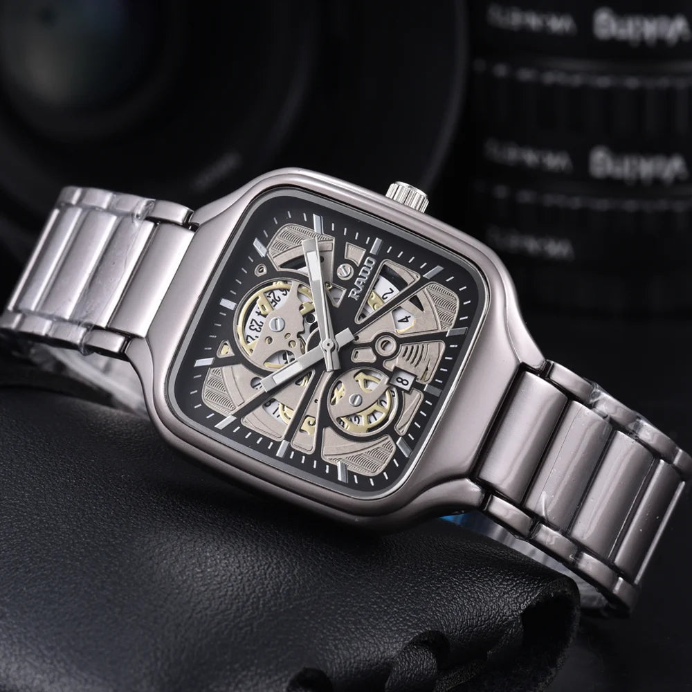 Elegant Unique Rado Original Brand Watches For Mens Classic Multifunction Quartz Watch Luxury Business AAA Male Clocks