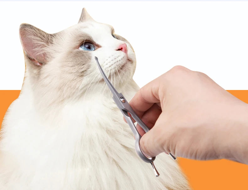 Fenice 4.5 Safety Round Tip Pet Dog Cat Grooming Cutting Scissors Dogs Hair Cutting Shear for Eyes/Face/Foot/Nose
