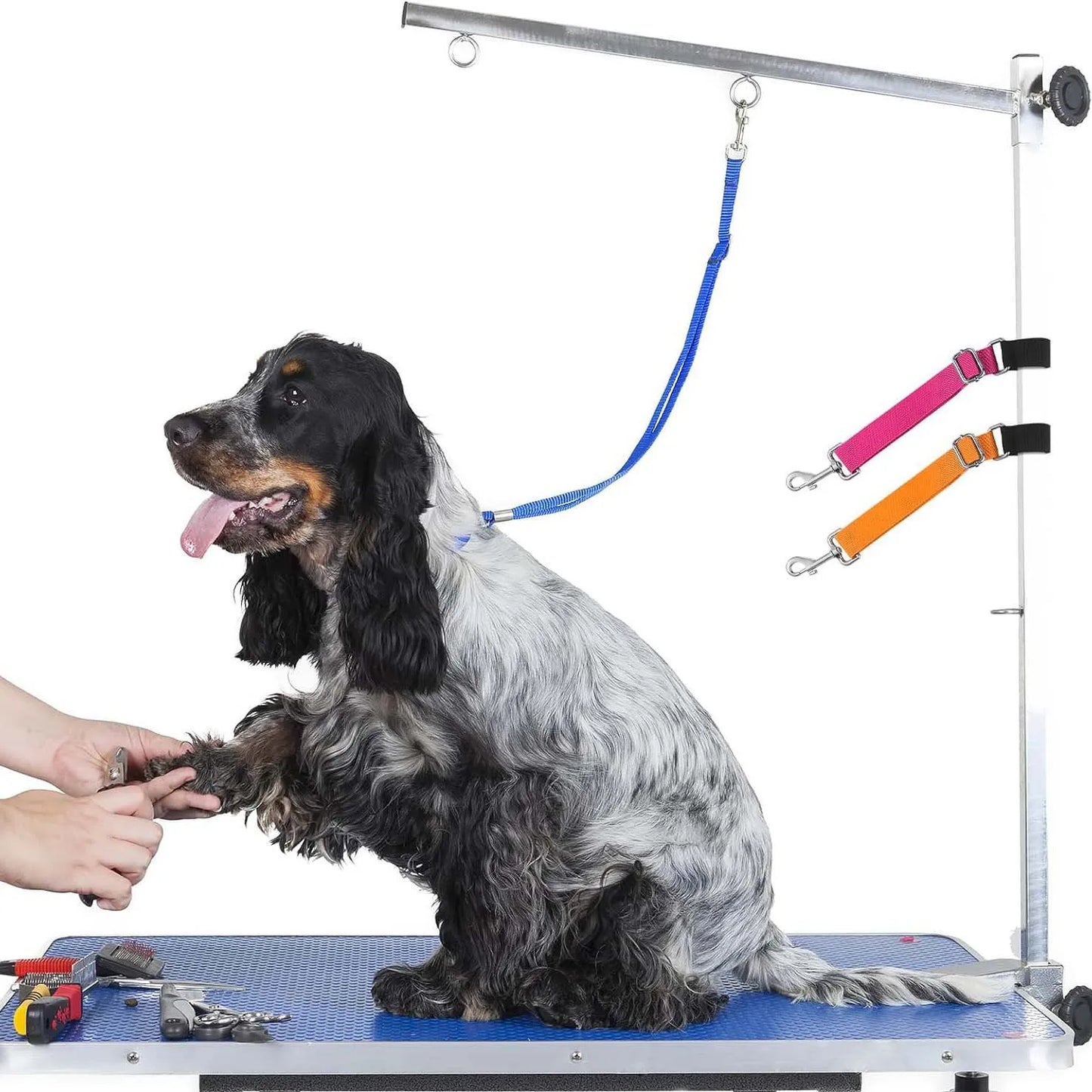 2 Pcs Pet Dog Grooming Basic Leashes Arm Accessories, Adjustable Pets Loops Extension Straps for Bathing Grooming Trimming