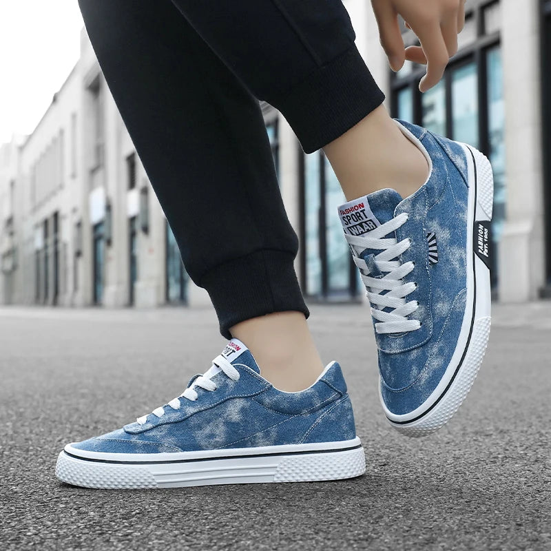 Men's canvas shoes large size fashion casual sports shoes men's platform light breathable men's outdoor running shoes