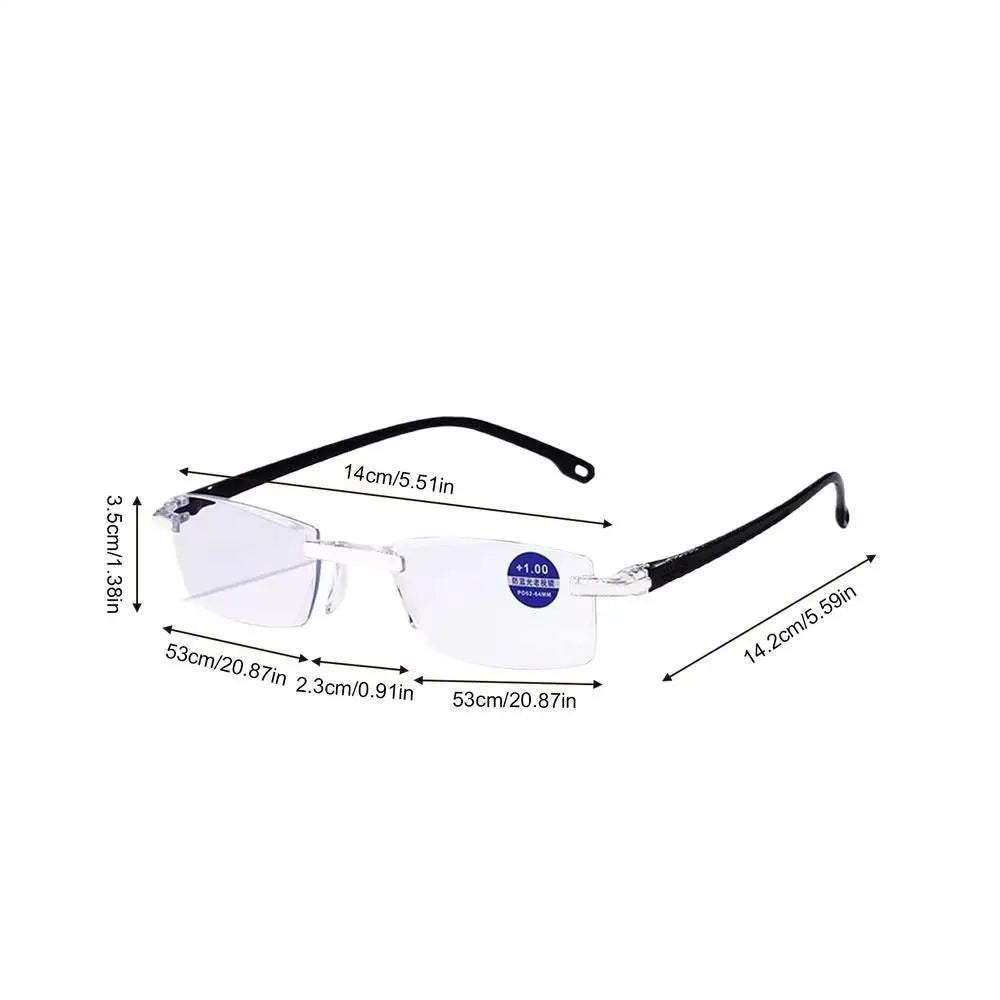 Smart Automatic Zoom Reading Glasses Anti Blue Ray Eyeglasses Autofocus Power Rimless Near Far Computer Glasses