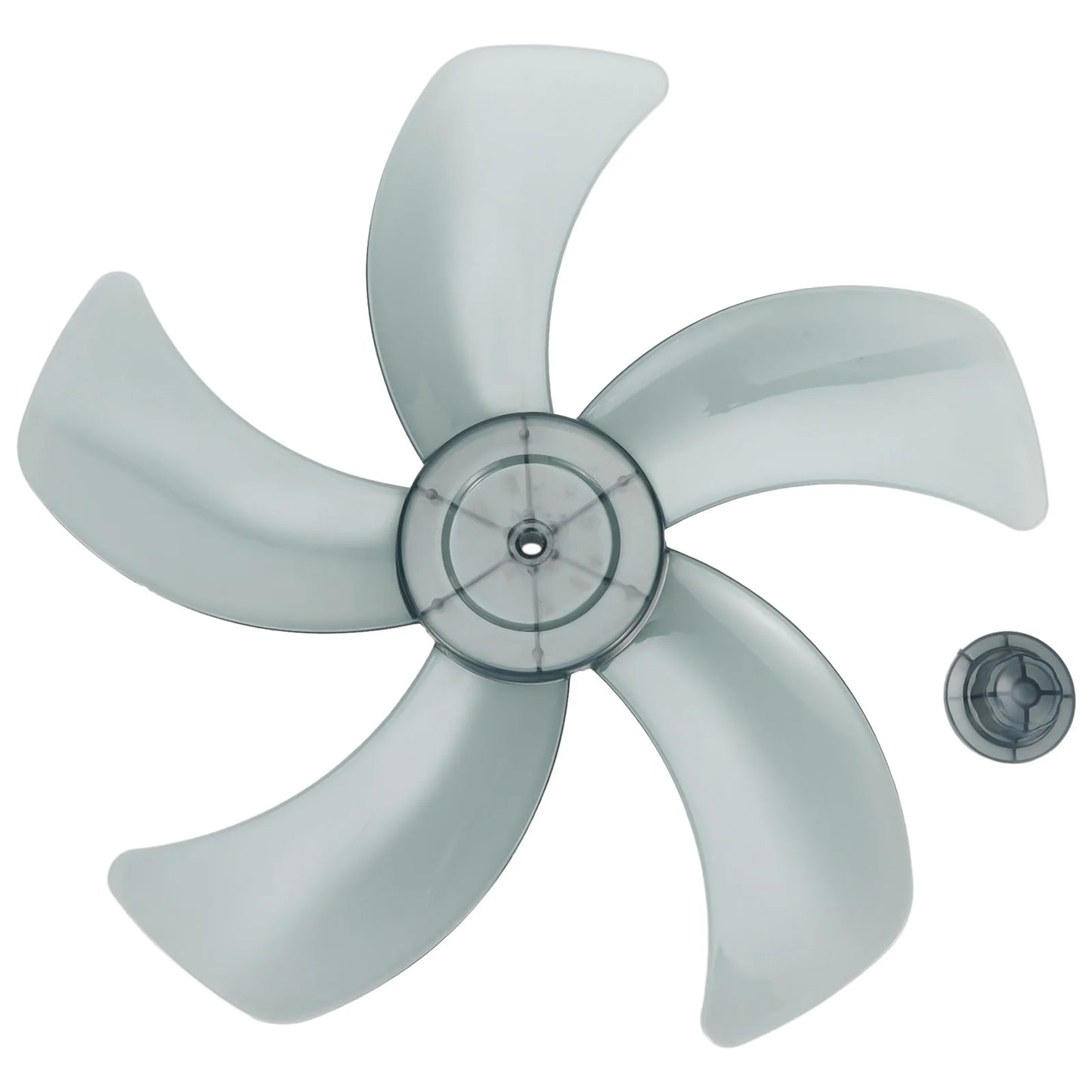 Replacement Fan Blade for 16 Inch Household Stand or Desk Fans 5 Leaves Plastic Blade with Nut Cover Offering Use