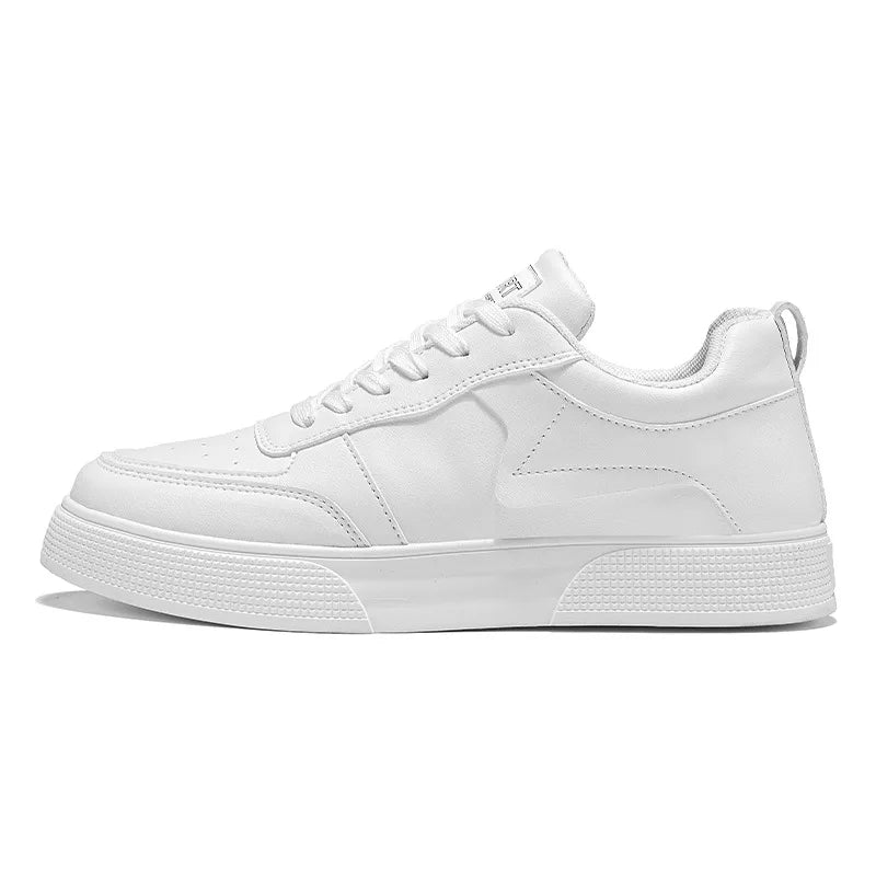 New plus size men's casual sports shoes versatile Korean version thick soled height increase white shoes student board shoes