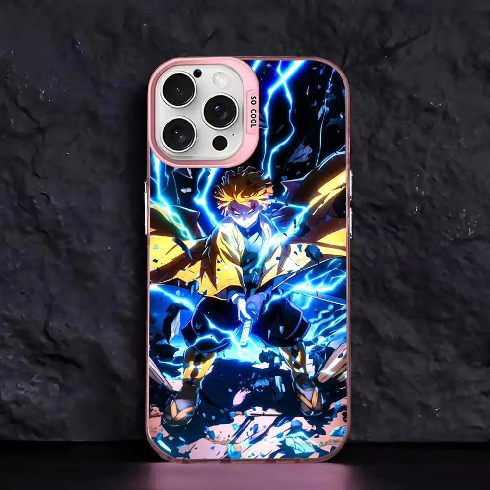 D-Demon Zenitsu S-Slayer Phone Cases For iPhone 17 16e 15 14 13 12 11 Plus Pro Max ProMax Colorful Covers