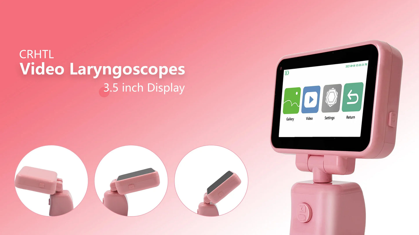 3.5" Touch Screen Video Laryngoscope for Anesthesia, 6 Blades Optional & Customizable Combination