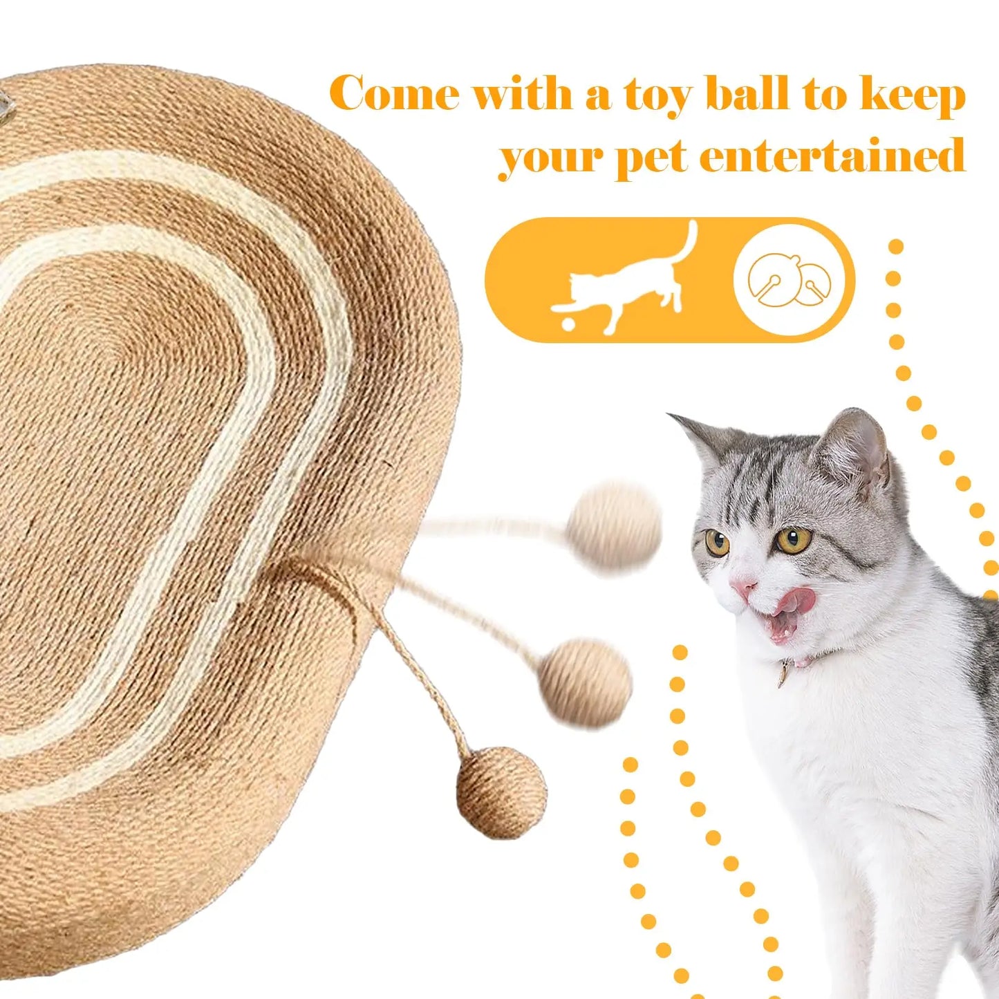 Cat Scratching Nest, Household Multifunctional Sisal Cat Scratching Board Sofa Bed Dual-purpose Scratch-resistant Large Cat Bed