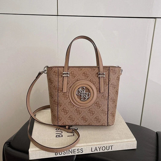 Vintage Leather Diaper Bag For Ladies High-end Simple Fashionable Classic Design Trendy Large Capacity Commuter Backpack