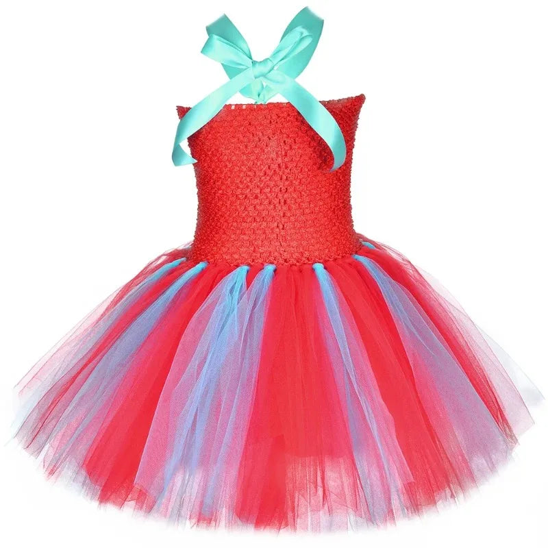 Halloween Thing 1 and Thing 2 Costumes Kids Blue Red Dr Seuss Tutu Dress Up Clothes Toddler Girls Birthday Party Princess Dress