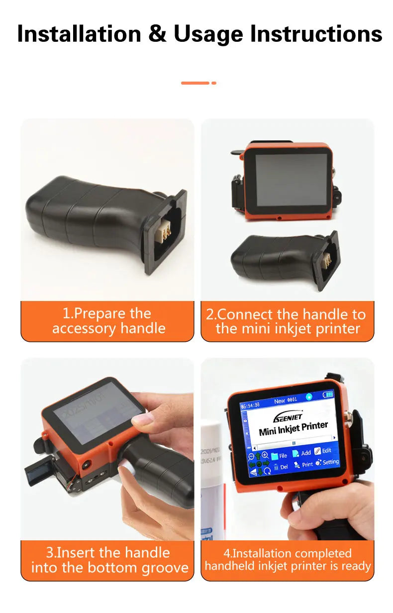 Mini Best Before Date Logo Code Printer Handheld Food Expiry Date Stamping Inkjet Machine QR Code Bottle Box