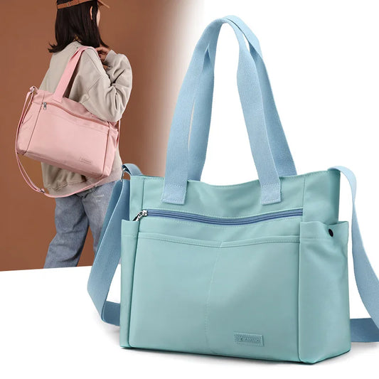 Women Bag Crossbody Nylon Large Capacity Shoulder Bag Lightweight Handbag Maternity Diaper Baby Bag For Mom Travel Dropshipping