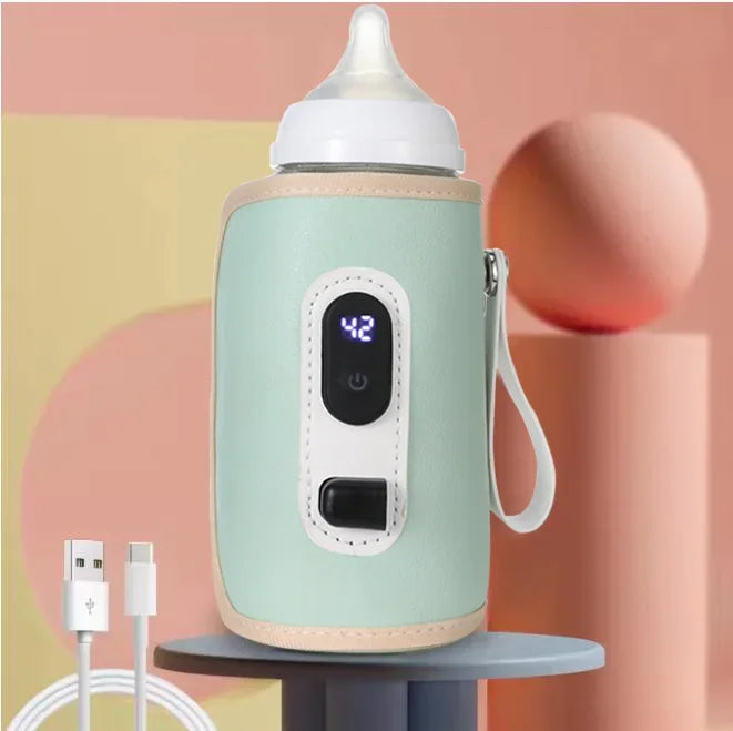 ‌6000mAh Smart Rechargeable Portable Feeding Bottle Warmer Travel Set Instant Heating Temperature Control for Baby Milk