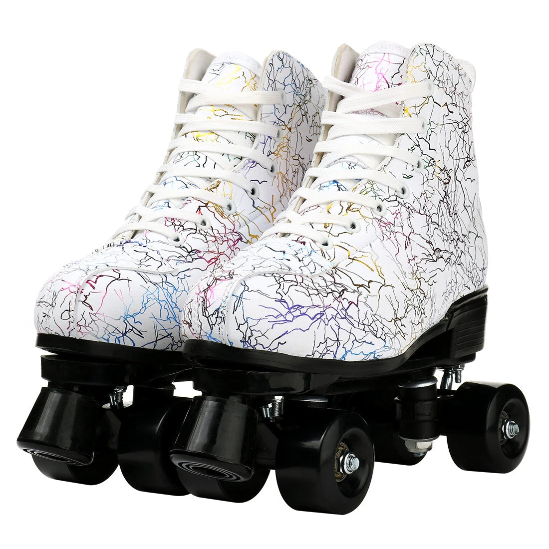 Flashing Quad Roller Skates Adult Flashing 4 Wheels Skates For Women Men Outdoor Sports Ice Skating Rink Quad Sneakers