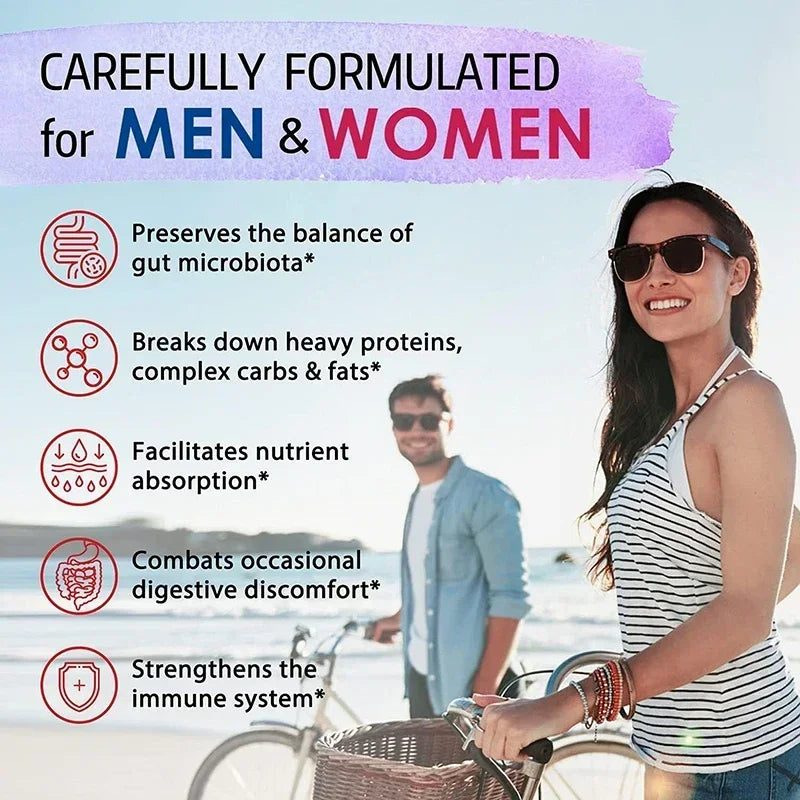 Probiotics + Prebiotics + Digestive Enzymes - Promotes Healthy Digestion, Relieves Bloating, for Gut Health