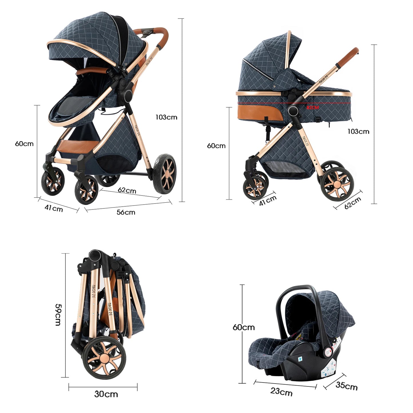 Baby Cars Stroller 3 in 1 Baby Stroller Baby Carriage lightweight baby strollers for baby travel system Baby car seat newborns