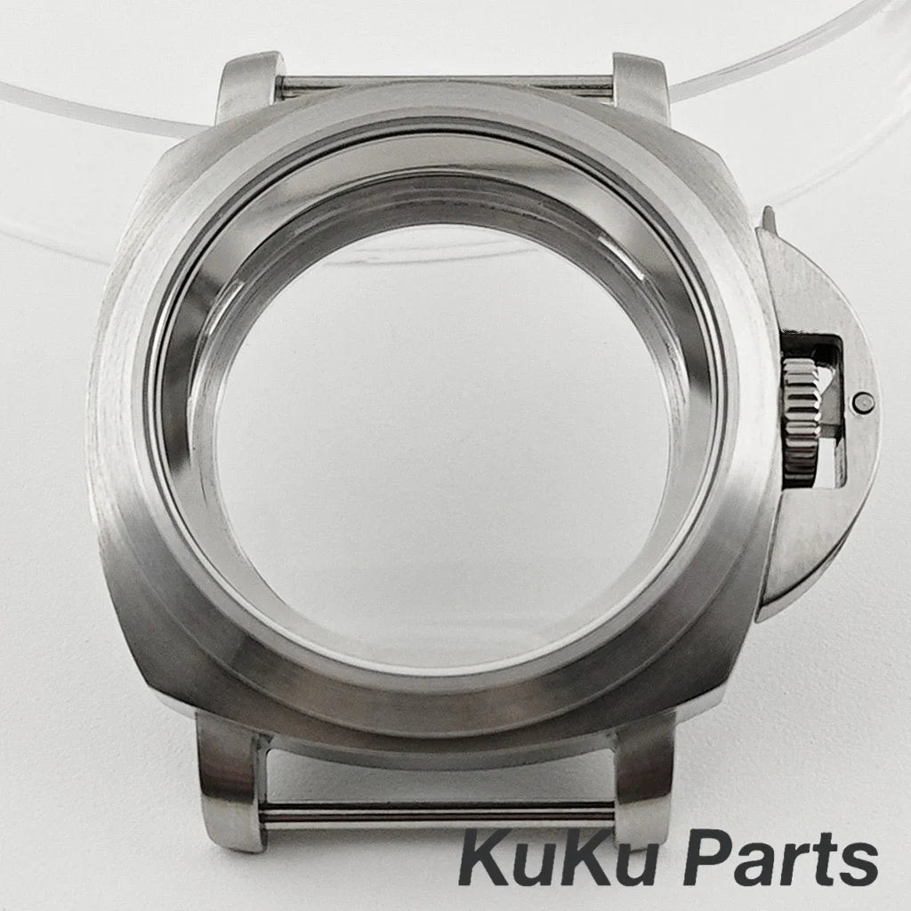 Polished/Brushed NH35 40mm Silver Sapphire Glass Watch Case With Handle Case for NH34 NH35 NH36 4R35 Movement 28.5mm Dial Watch