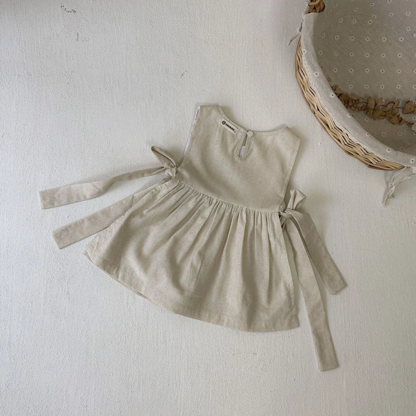 7618-1 Girl Baby Dress  Autumn New Flowers Embroidered Girl's Dress Butterfly Strap Apron Sleeveless Suspender Dress