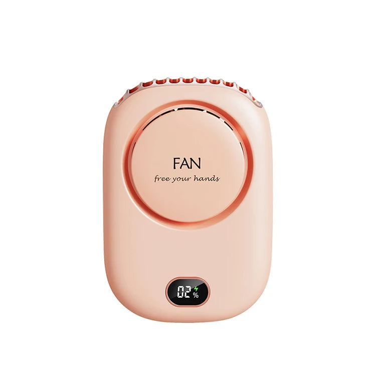Portable Hanging Neck Fan Mini Cooling Waist Fans Bladeless USB Rechargeable Sports Cooler Fan 1800mAh For Outdoor Sports Travel
