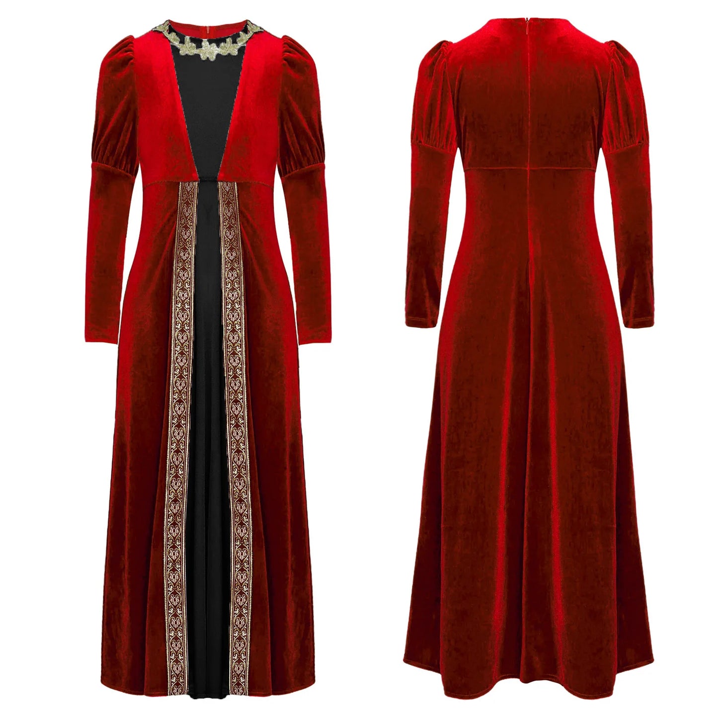 Children Girls Halloween Medieval Renaissance Vampire Cosplay Costume Ancient Roman Princess Dress Long Sleeve Retro Velvet Gown