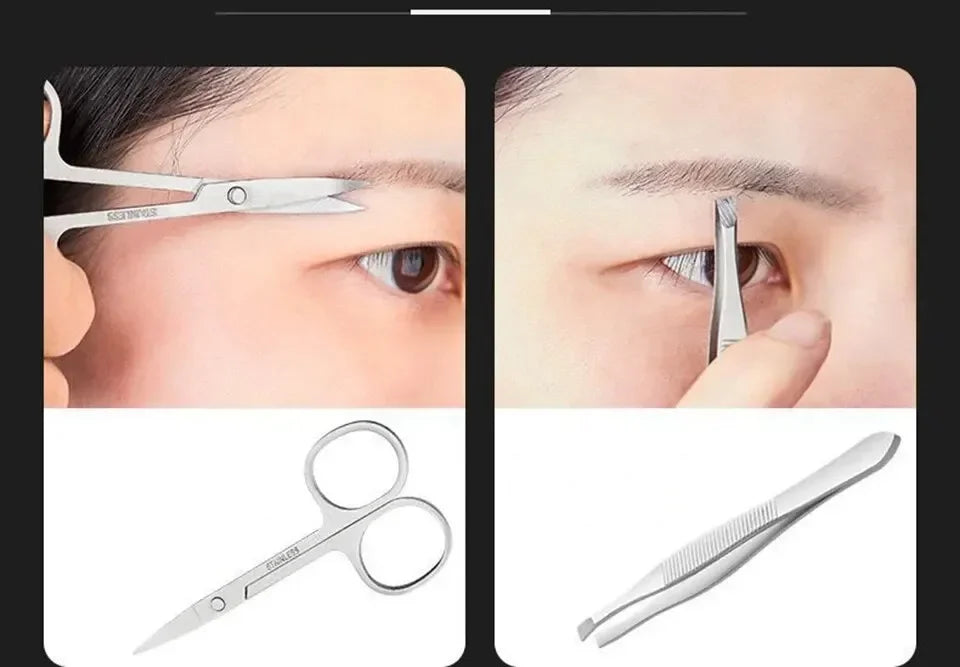 Nail Cutter Set Grooming Tool Set With Portable Case Manicure Art Tool Nails Cut Stainless Steel Nail Clippers Set