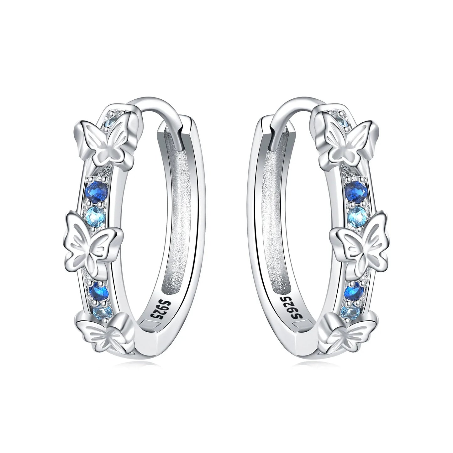 925 Sterling Silver Needle Iris Flower Hoop Earrings for Women Original Elegant Versatile Jewelry Birthday Party Fine Gift 2026