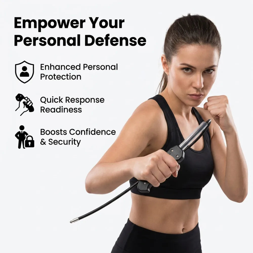 Portable Safety Tool Wire Self Defense Whip Defense Staff Multi Purpose Bike Whip Whips and Paddle for Adults Play
